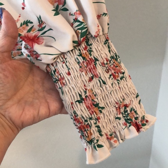 BLOOMCHIC FLORAL PRINT FRILL TRIM BLOUSE 14-16 NWT - Picture 9 of 11